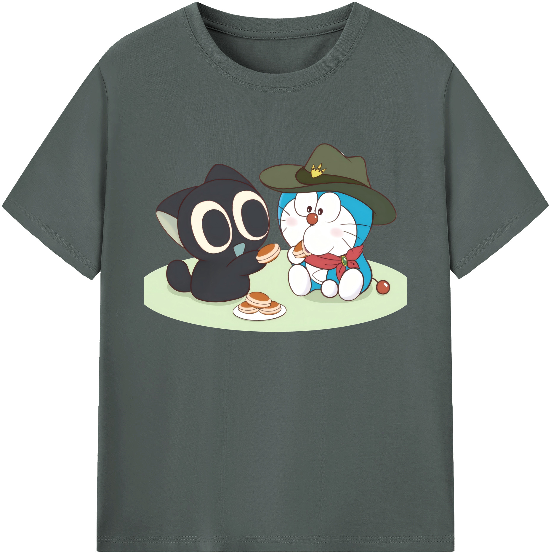 （画像用） ドラえもん Doraemon 綿100％ メンズ半袖Tシャツ｜肌触りやわらか＆通気性